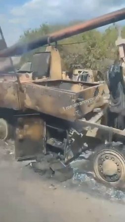 ❌Убитая 155-мм самоходная гаубица 2С22 «Богдана» на шасси Tatra T815-7 в зоне проведения СВО…