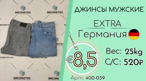 400-039 #2696 Джинсы мужские Экстра Всесезон Германия