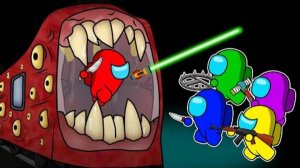 Среди нас ПРОТИВ Пожирателя поездов, куклы для игры в кальмара - 6 달고나 Игра в кальмара 6