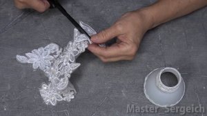 Take lace and a bottle, like I did, and you'll be amazed by the result! lace crafts, lace decor