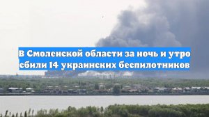 В Смоленской области за ночь и утро сбили 14 украинских беспилотников