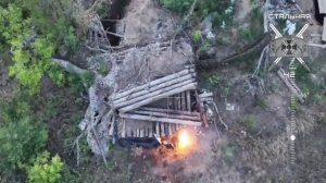 Бойцы стальной 42-й гвардейской дивизии дотла сожгли укреплённое укрытие ВСУ