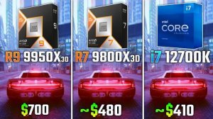 RYZEN 9 9950X3D vs RYZEN 7 9800X3D vs INTEL i7-12700K | Test in 6 Games