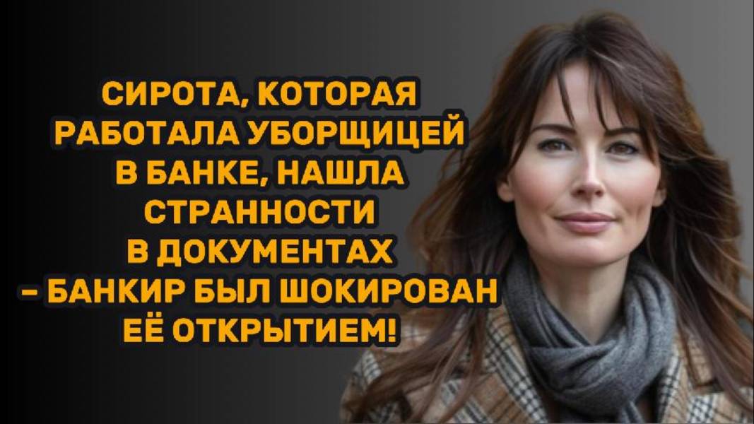 ИСТОРИИ ИЗ ЖИЗНИ: СИРОТА, КОТОРАЯ РАБОТАЛА УБОРЩИЦЕЙ В БАНКЕ, НАШЛА СТРАННОСТИ В ДОКУМЕНТАХ