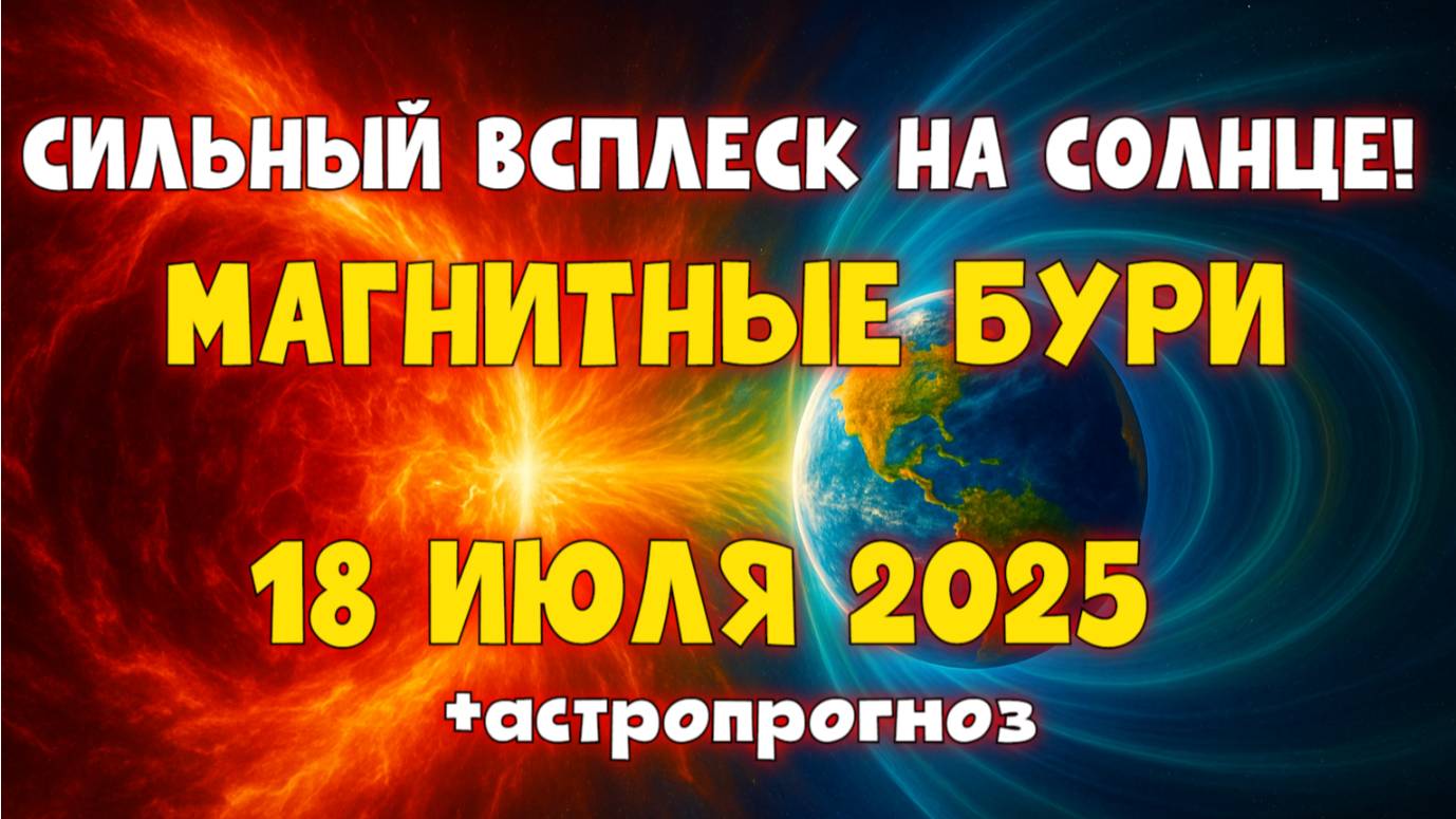 🚨 СИЛЬНЫЙ ВСПЛЕСК НА СОЛНЦЕ! МАГНИТНАЯ БУРЯ 18 ИЮЛЯ 2025 — УДАРИТ ПО ВСЕМ!