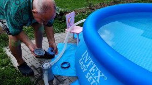Бассейн Intex замена фильтрующего синтепона после доработки патрубков