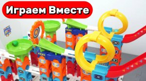 АСМР конструкторы-горки с шариками ! Строим РАЗНООБРАЗНЫЕ ГОРКИ И ЗАПУСКАЕМ ЦВЕТНЫЕ ШАРИКИ 🟠🟢