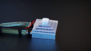 Анимация работы элемента Пельтье, с водяным охлаждением