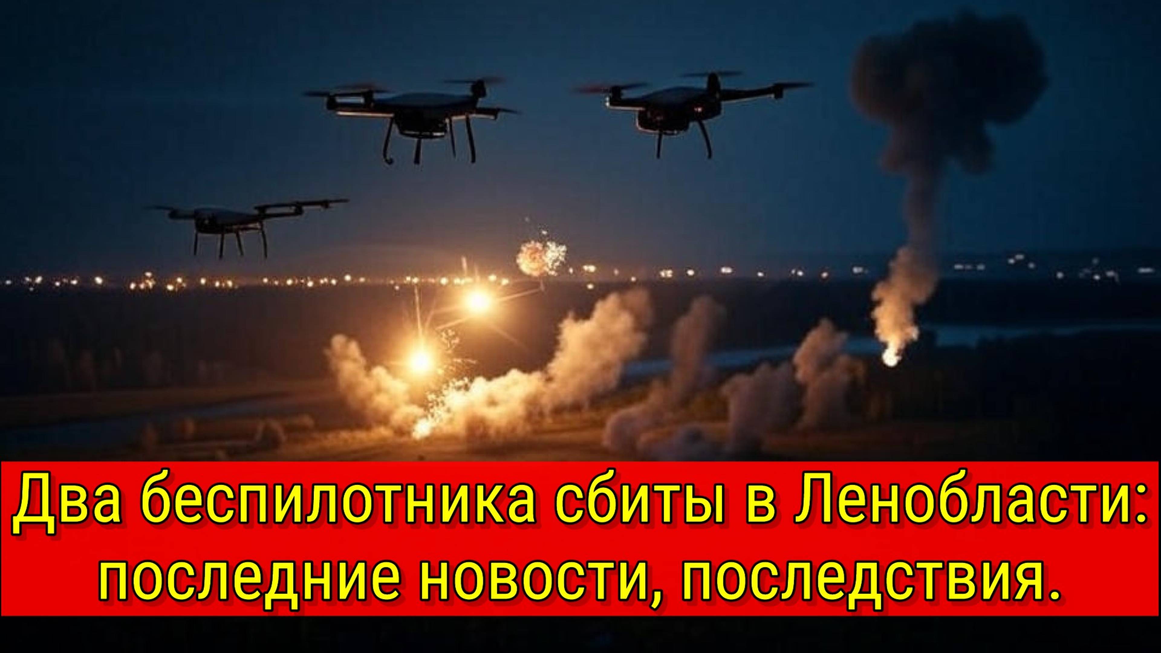 Два беспилотника сбиты в Ленобласти: последние новости, последствия. смотреть онлайн