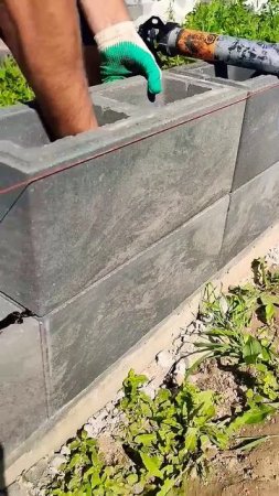 Кладка забора. Блок GARD / Стройка #construction #строительство #diy