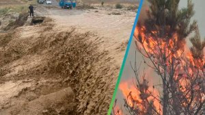 Сель сошел на трассу в Иссык-Кульской области. Высокая пожароопасность на юге Армении. Погода в СНГ