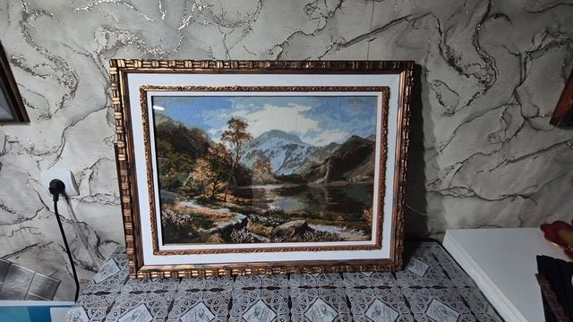 Вышивка крестиком.  Как выглядит Август от Овен и моё самодельное оформление Озеро Лох Ломонд смотреть онлайн