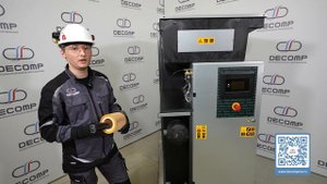 DECOMP Обслуживание винтового компрессора. Установка фильтров