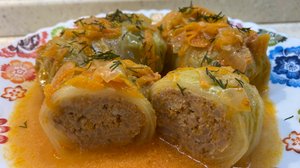 Голубцы из пекинской капусты с фаршем и рисом