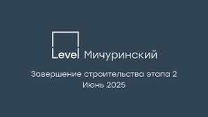 Level Мичуринский — завершение строительства