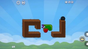 как пройти 7 уровень в Apple worm