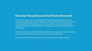 1. Character Focused Scenes Final Checks Homework