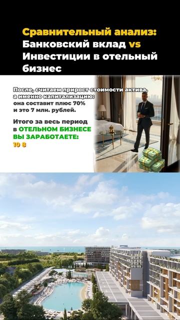 Банк vs Инвестиции в отельный бизнес, что выгоднее вклады или недвижимость?