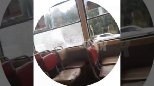 🚃 Видео из трамвая на Московском шоссе, в котором хулиганы разбили окна