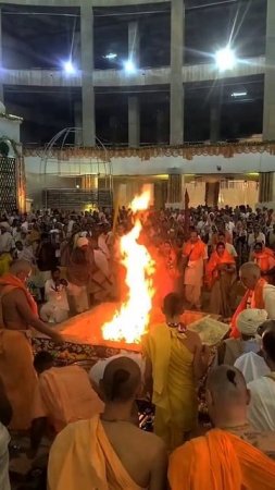 Maha Narasimha Homa in the Temple of Vedic Planetarium #mayapur #tovp #yagya #shorts