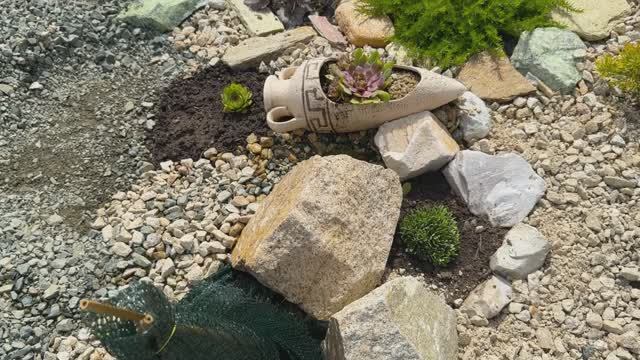 Создала каменистую клумбу в неожиданном месте! смотреть онлайн