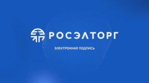 Электронная подпись на Росэлторг