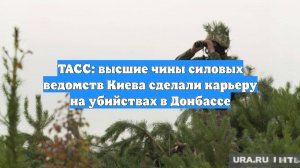 ТАСС: высшие чины силовых ведомств Киева сделали карьеру на убийствах в Донбассе