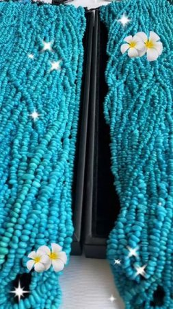 20250717-3 Natural Sterling Treatment Turquoise Bead String: Stringing the Blue Poetic Lines of Deep