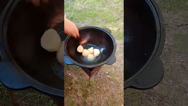 Казан кебаб из свинины в казане на костре. Невероятно простой рецепт и очень вкусное блюдо.