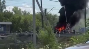 Пожар на ж/д дороге в СНТ "Лесная Поляна" в Батайске. 🔥