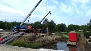 Реконструкция моста через реку Селезень около деревни Октябрьская. Вязниковский район 16.07.2025