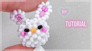 Туториал: Мини Амигуруми Зайчик Кругляш( Кролик ) из бисера крестиком