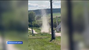 В Миякинском районе Башкортостана заметили пылевой смерч