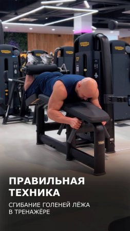 Техника: сгибание голени лежа в тренажере