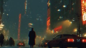 Nostalgia frequencies - walking in neon city