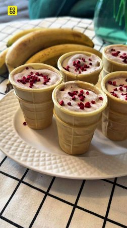Домашнее клубнично-банановое мороженое🍦#foodru #рецепты #мороженое #домашнеемороженое #десерт