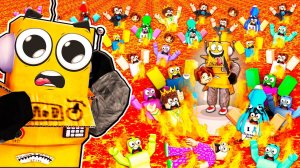 ПОЛ ЭТО ЛАВА но 100 ЧЕЛОВЕК НА КАРТЕ! ЗАТРОЛИЛ ИГРОКОВ ЛАВОЙ ЧЕЛЛЕНДЖ Roblox