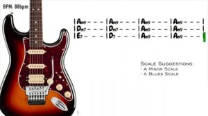 Blues Soul Groove  Backing Track in Am