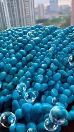 20250717-6  Natural Original Sterling Treatment Sleeping Beauty Bead String:Dancing Blues Elf Chain