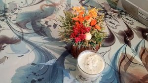Смузи из киви и яблока с молоком.