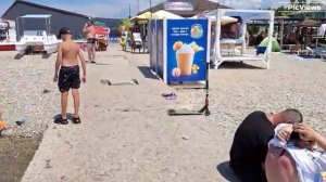 Геленджик Архипо-Осиповка Центральный пляж сегодня 18 июля 2025. Море и погода в Геленджике  сейчас