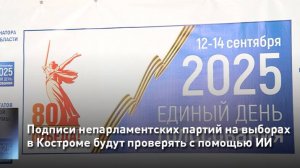 Подписи непарламентских партий на выборах в Костроме будут проверять с помощью ИИ