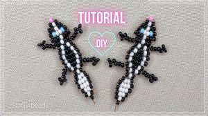 Туториал как сделать животное : Скунс из бисера параллельным плетением