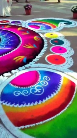 Most beautiful Rangoli I ever saw   #mayapur #beautiful #art #shorts
