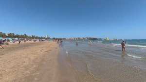Салоу 2025 - Прогулка по главному пляжу Льевант — атмосфера моря, солнца и испанского отдыха