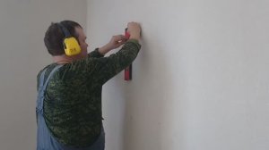 Перенос розеток на кухне.Делаем разводку в новостройке. Штробление кабель-каналов в бетоне.