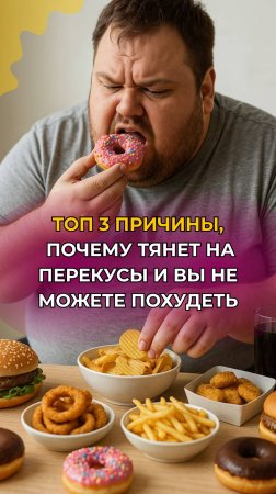 ТОП 3 ПРИЧИНЫ, ПОЧЕМУ ТЯНЕТ НА ПЕРЕКУСЫ