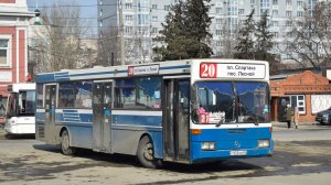 Автобус Mercedes-Benz O405 (Р 933 ВМ 58). Покатушки по Барнаулу/ Ride on the Mercedes-Benz O405 bus