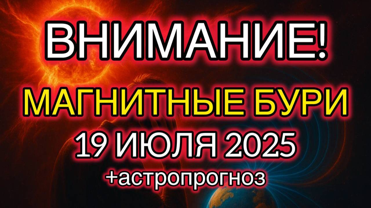 ⚠️ ВНИМАНИЕ! СИЛЬНАЯ МАГНИТНАЯ БУРЯ 19 ИЮЛЯ 2025 — КОГО ЗАДЕНЕТ? + АСТРОПРОГНОЗ