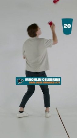Macklin Celebrini Takes on The Cup Juggle Challenge